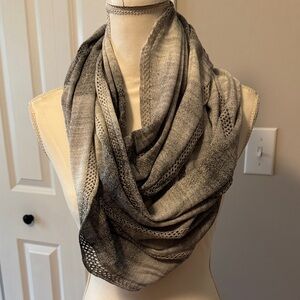 Elegant Gray Ombre infinity Scarf
